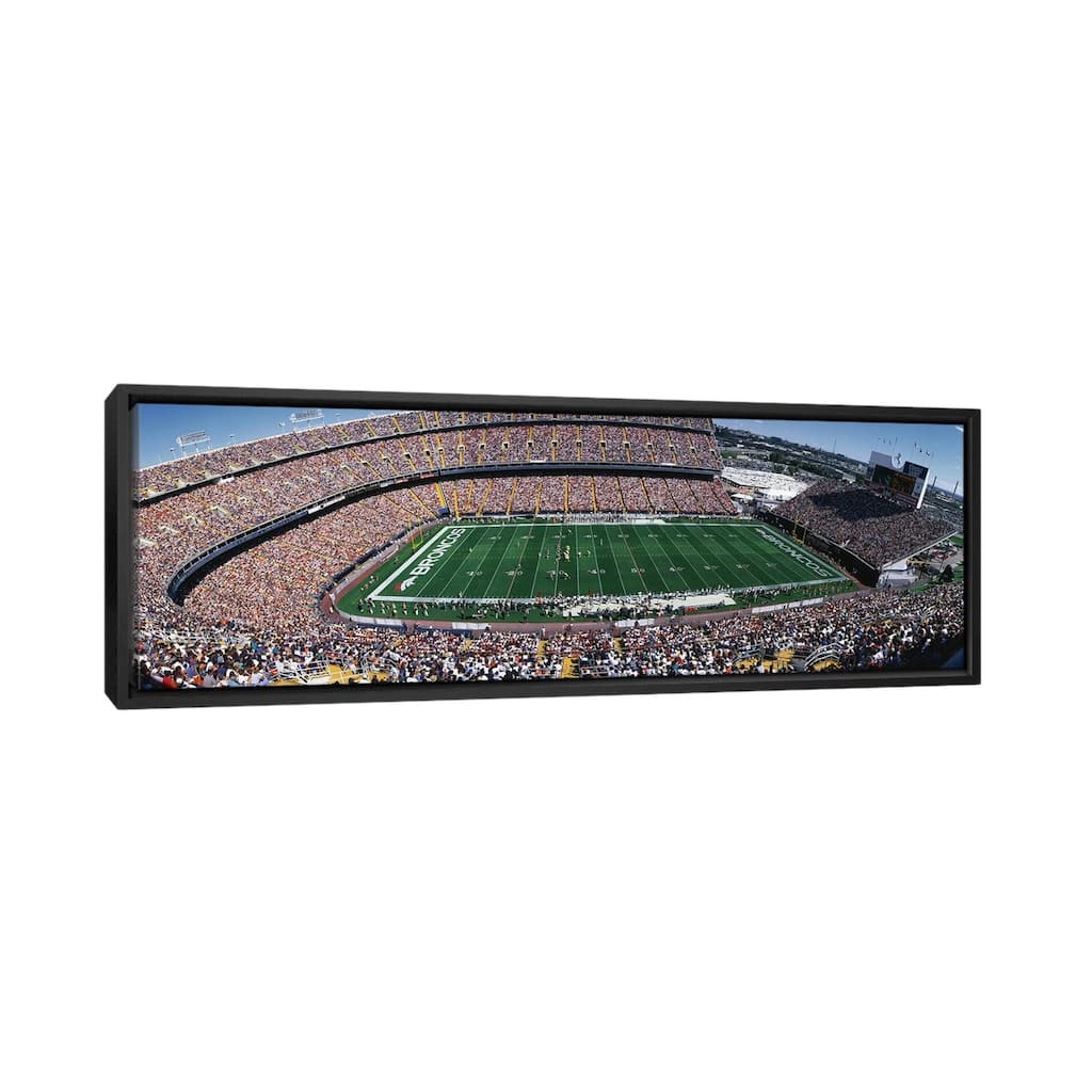 iCanvas "Sold Out Crowd at Mile High Stadium" by Panoramic Images Framed Canvas Print