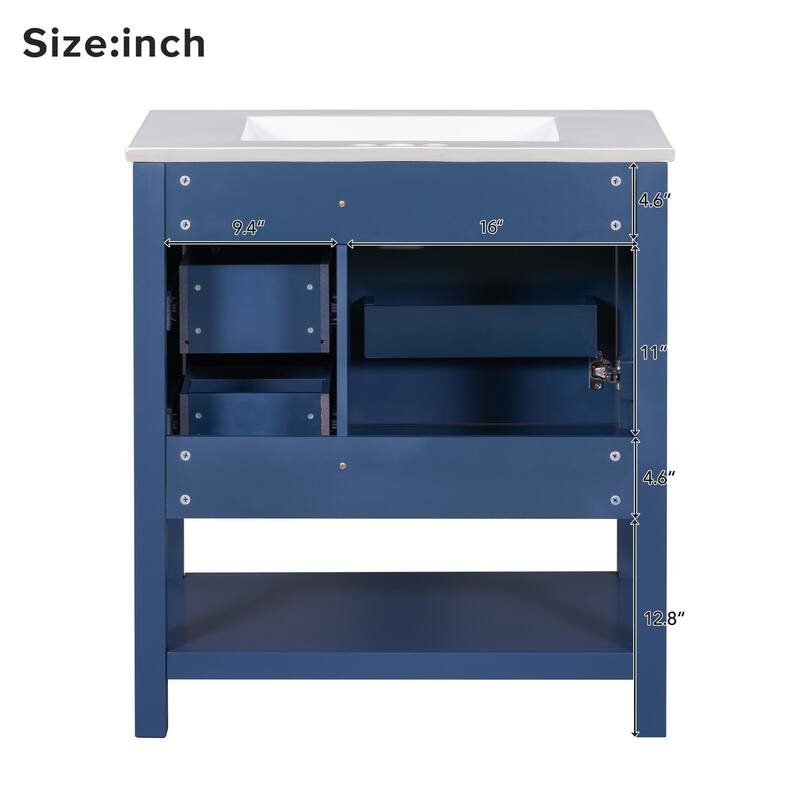 Bathroom Vanity Cabinet with Ceramic Sink