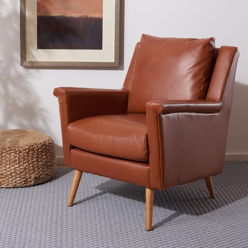 SAFAVIEH Anner Mid-Century Arm Chair - 28.7" x 28.4" x 33.9" - 29Wx28Dx34H