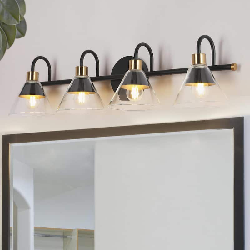 Petia Modern Contemporary Black Bathroom Vanity Lights Dimmable Wall Sconces