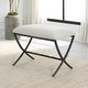 preview thumbnail 2 of 5, Uttermost Brisby Gray Fabric Small Bench - 24 W X 19 H X 16 D (in)