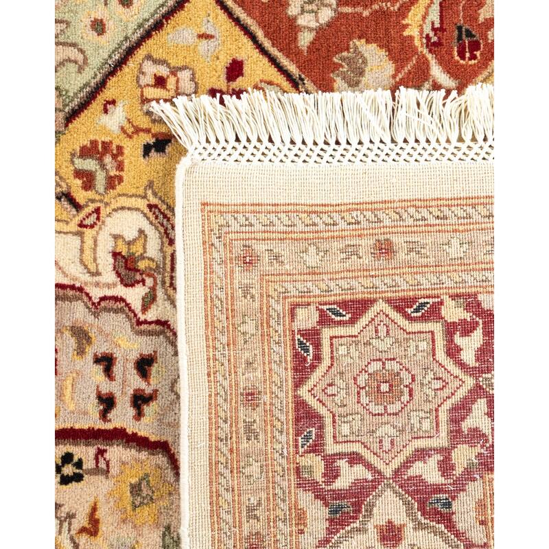 Overton Hand Knotted Wool Traditional Oriental Ivory Area Rug - 6' x 9'