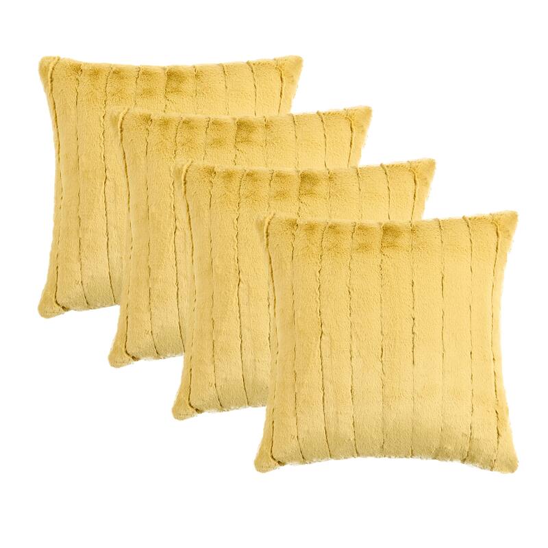 Supermink Soft Solid Throw Pillow Covers Set of 4, NO INSERT