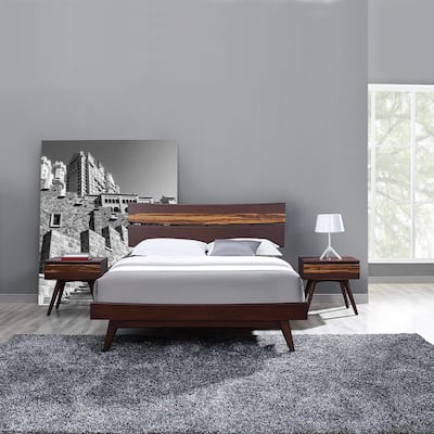 Sarah 3pc Queen Platform Bedroom Set in Golden
