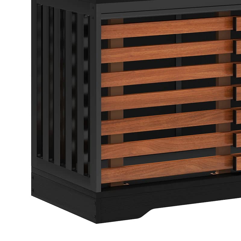 Moasis Wooden Dog Crate with Sliding Door for Medium or Large Dogs Living Room Furniture