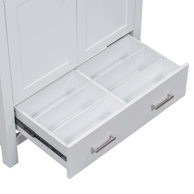 30" Bathroom Vanity with Single Sink Soft Closing 2 Doors and a Drawer