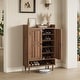 preview thumbnail 8 of 6, Garvee Farmhouse Shoe Cabinet,Large Shoe Cabinet with 2 Doors & Adjustable Shelves, Anti-tip Design, 6-Tier Shoe Storage
