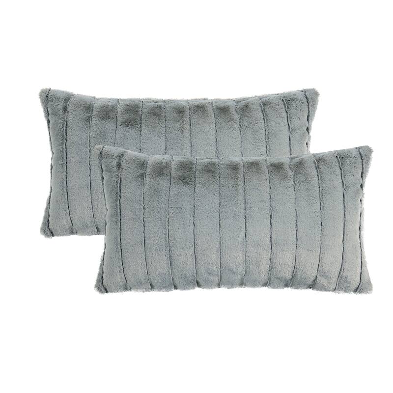 Serenta SuperMink Solid Color Throw Pillow Shell Cushion Cover Set