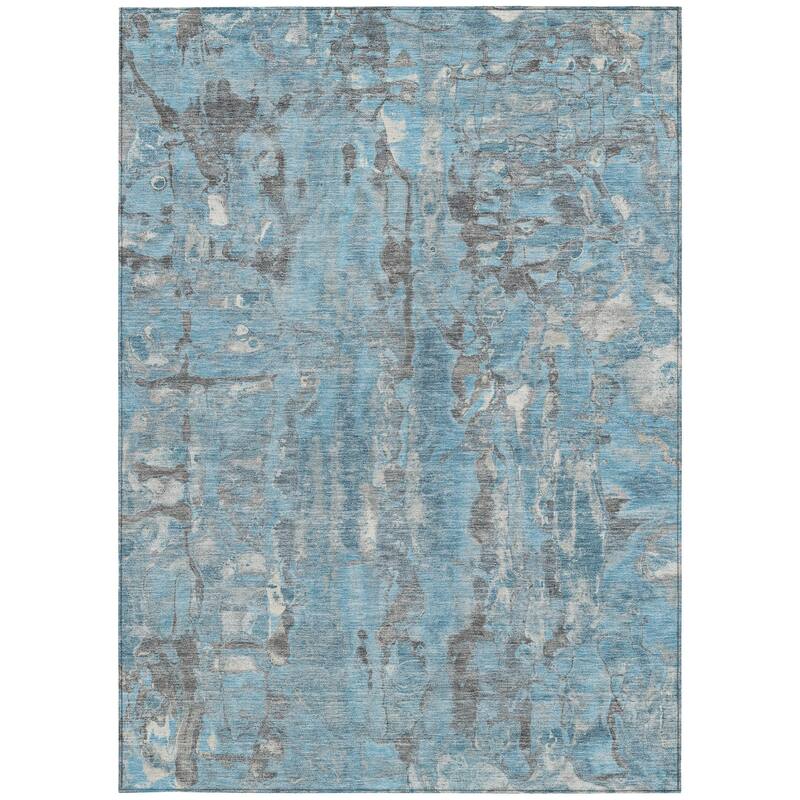 HomeRoots Abstract Transitional Rectangle Outdoor Rug