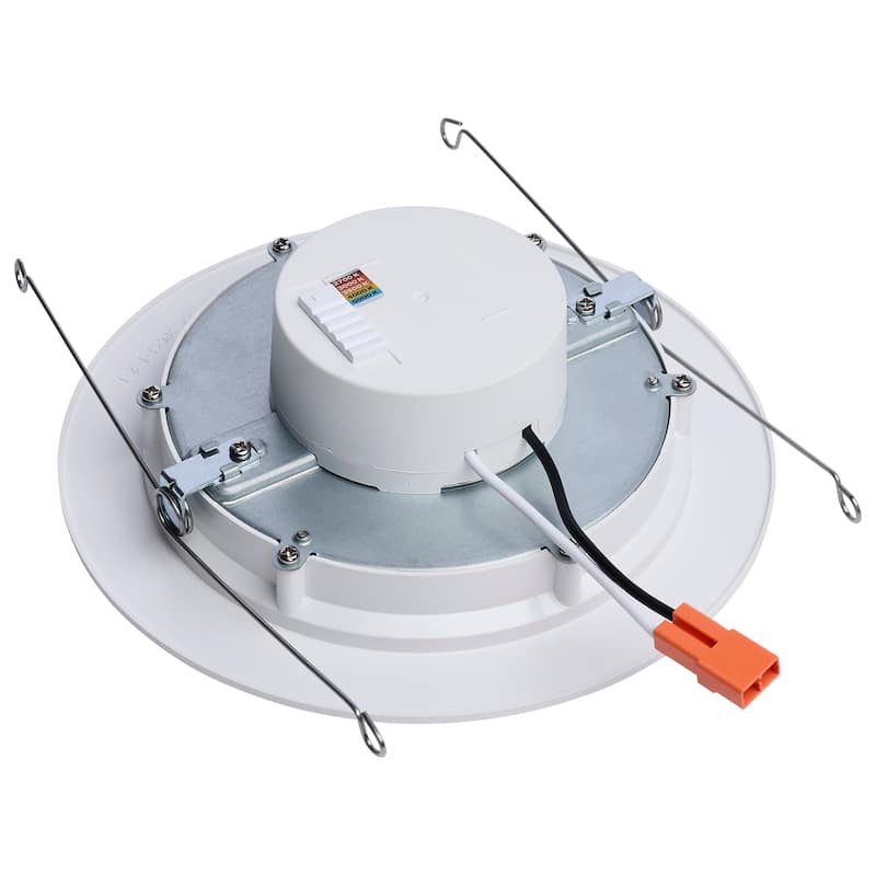 9.5W 6 Inch LED Downlight Retrofit 27K/30K/35K/40K/50K CCT Flat Wafer Round