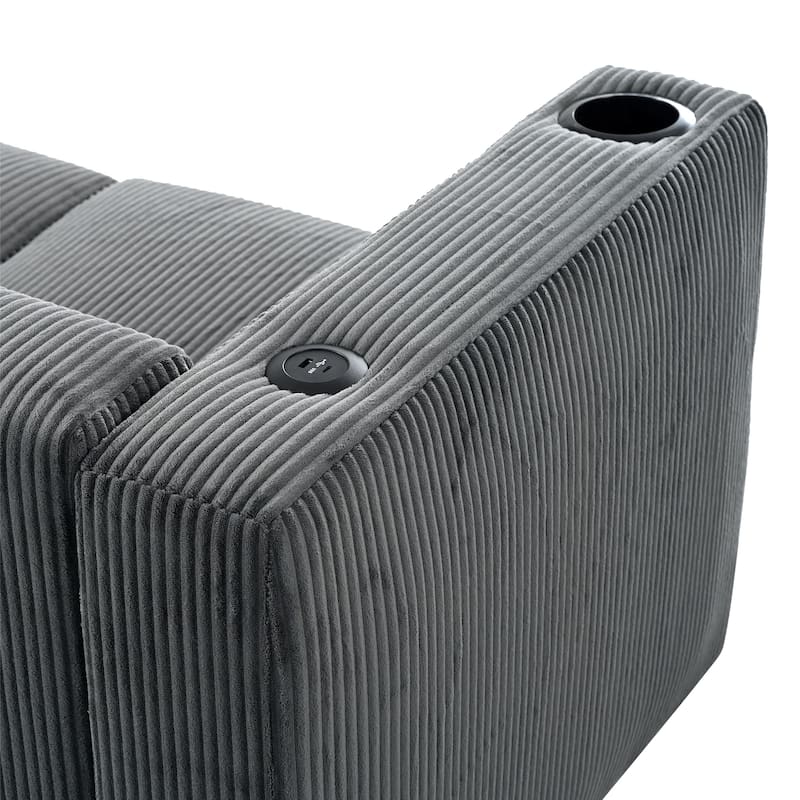 Christopher Knight Home- Dillan Polyester 80-Inch 3 Seater Sofa
