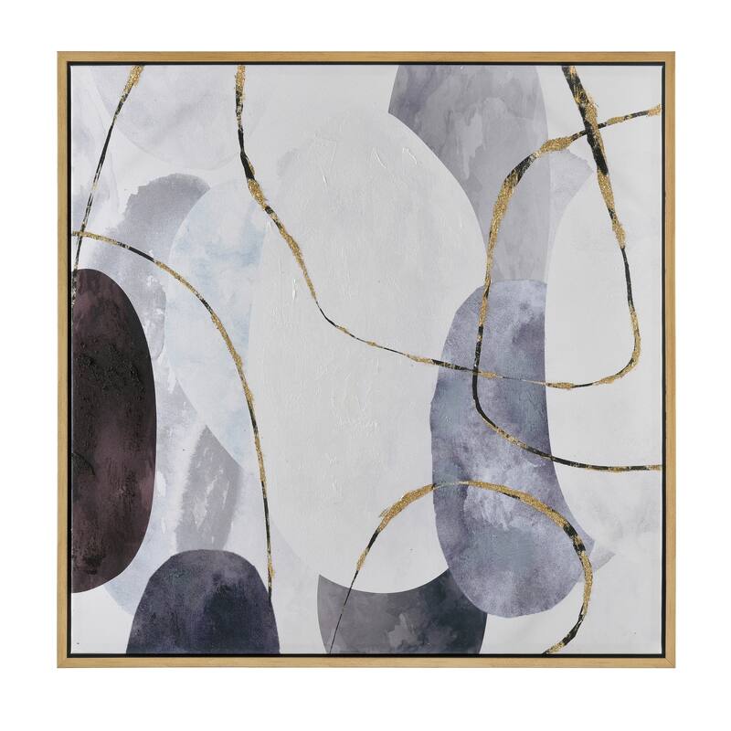 Elk Home Kenner Gray Fabric 39.25 Inch Wide Wall Art