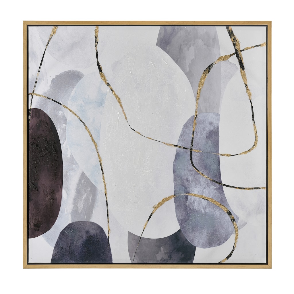 Elk Home Kenner Gray Fabric 39.25 Inch Wide Wall Art