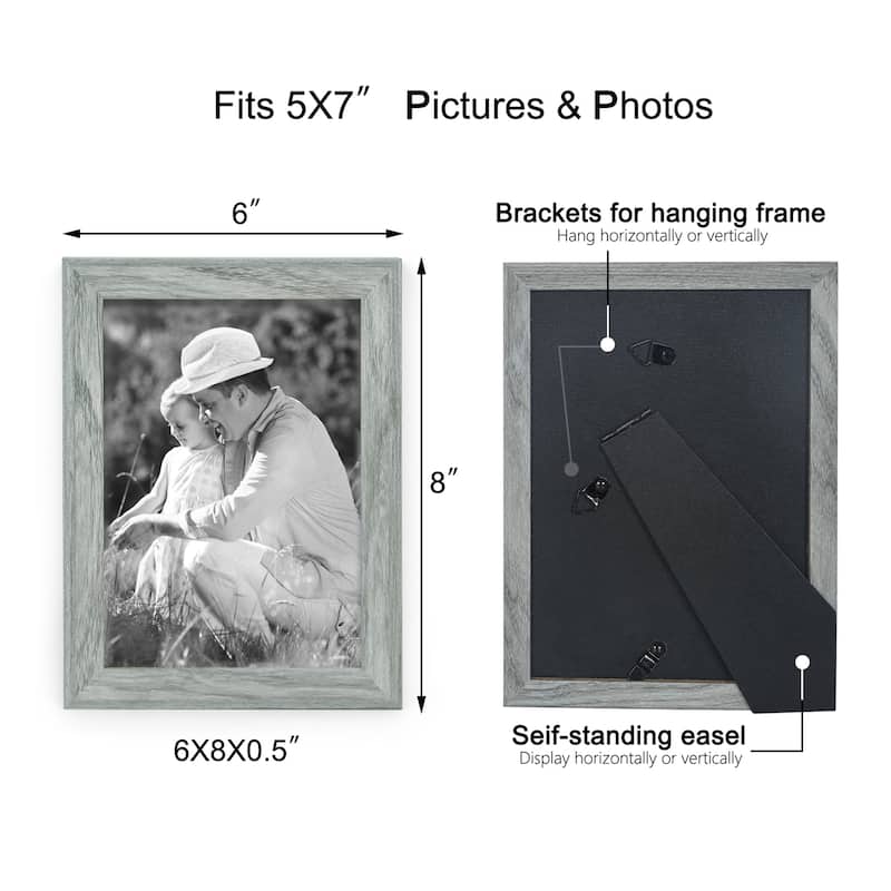 Adeco Set of 6 Wood Photo Frame