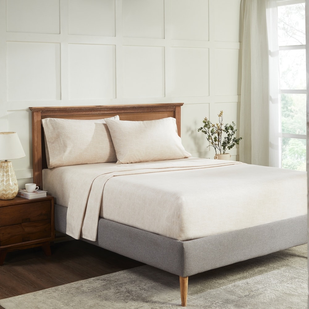 Superior Melange Flannel Cotton Sheet Set