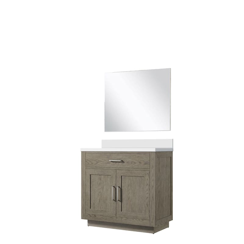 Abbey Bath Vanity with Quartz Top, Sink and Mirror