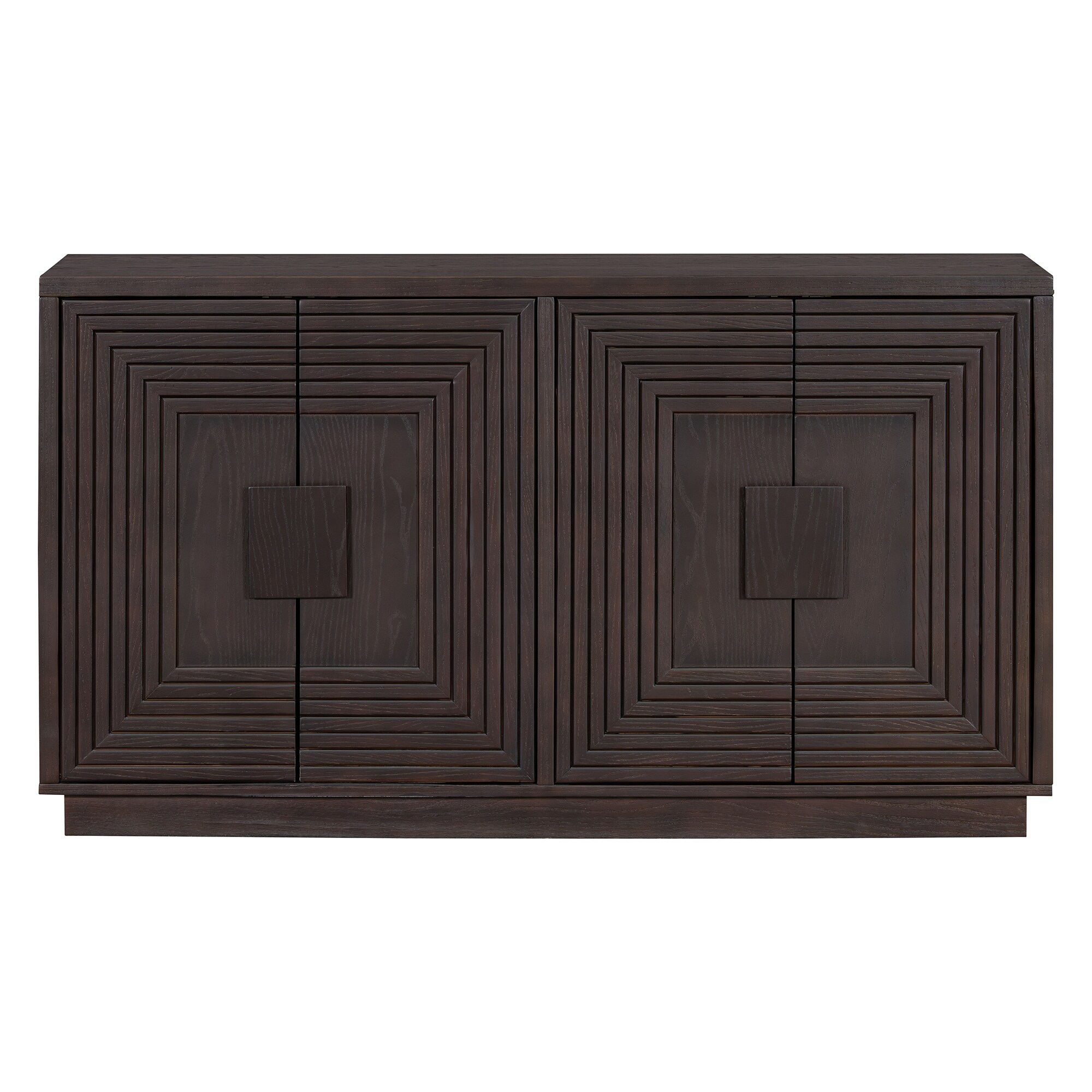 家具 Prier Retro Distressed 4-Door Sideboard with Adjustable Shelves