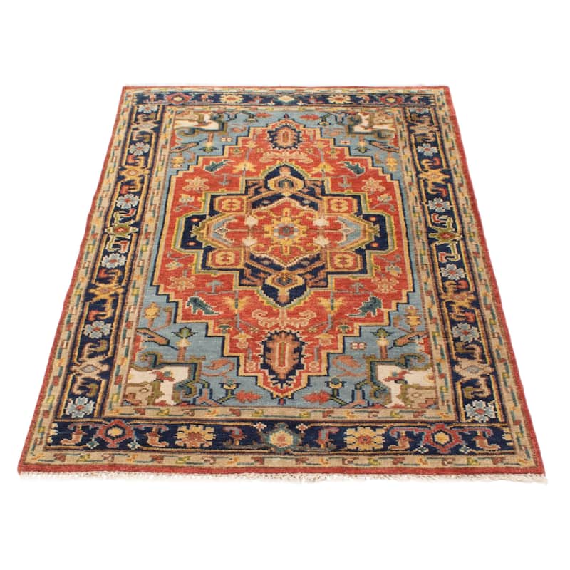 ECARPETGALLERY Hand-knotted Jules Serapi Red Wool Rug - 4'11 x 8'0