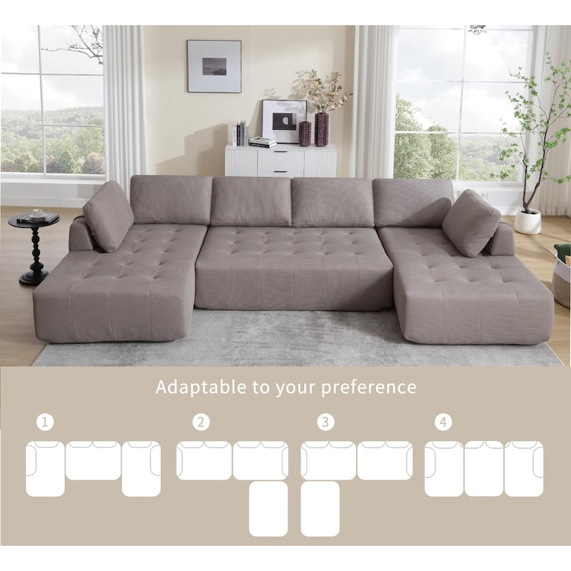 138.5 "Modular Combination Sofa U-shaped Sofa