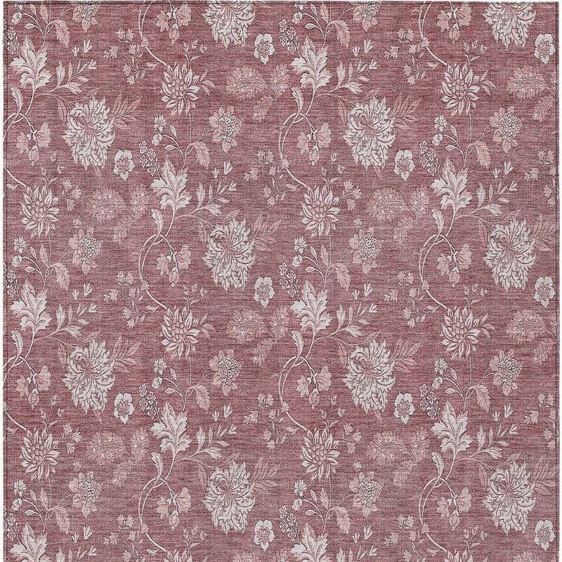 HomeRoots Floral Transitional Rectangle Outdoor Rug