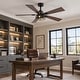 preview thumbnail 10 of 77, 42"/52" Modern Farmhouse Ceiling Fan, Remote Control, Quiet Reversible DC Motor, Timer, Black and Walnut Finish