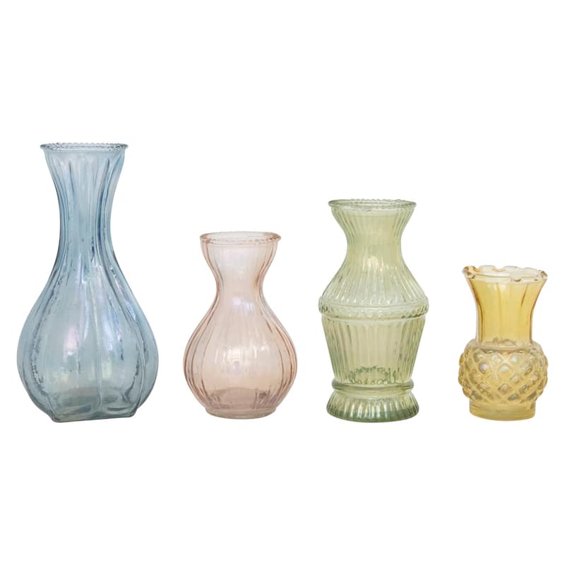Decorative Debossed Glass Vases