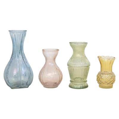Decorative Debossed Glass Vases
