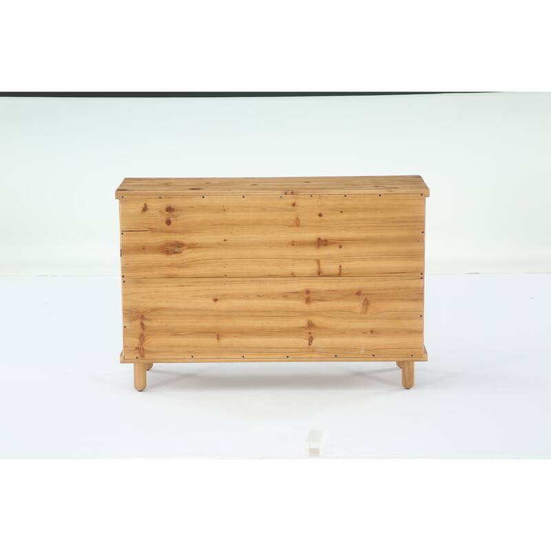 Solid Wood Buffet Cabinet with Storage for Kitchen and Entryway