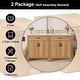 preview thumbnail 39 of 37, Natural Oak Bathroom Vanity with Ceramic Sink Solid Wood MDF Storage Cabinet for Bathroom 24/30/48/60 inches