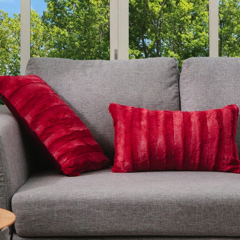 Cheer Collection Decorative Throw Pillows (Set of 2) - Maroon