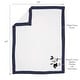 preview thumbnail 3 of 5, Lambs & Ivy Jungle Party White/Navy Monkey Soft Fleece Baby Blanket
