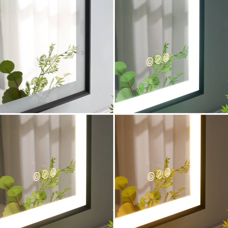 Wall Mounted Bathroom Heavy Duty Framed LED Mirror With bright light And And Memory Function