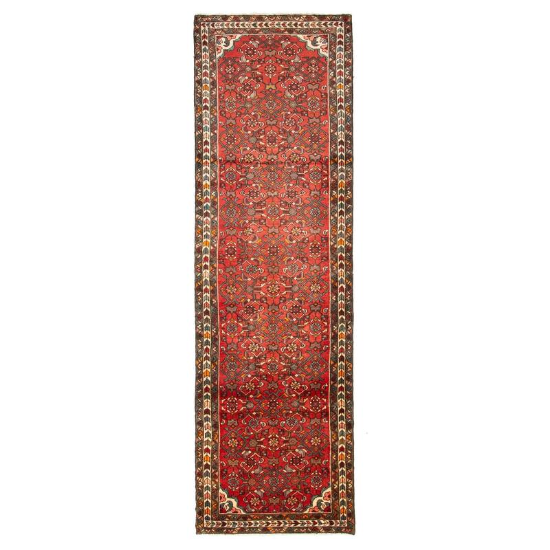 ECARPETGALLERY Hand-knotted Andelz Red Wool Rug - 2'11 x 10'0