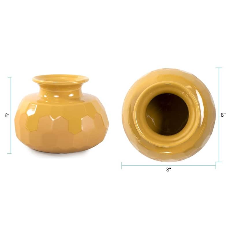 Golden Bee Ceramic Vase
