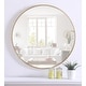 preview thumbnail 28 of 186, Carson Carrington Labbemala Metal Frame Round Mirror 32" Diameter - Brass