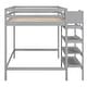 preview thumbnail 10 of 32, Transitional Style Multifunctional Wood Loft Bed Frame with Storage Wardrobe and Staircase,Full