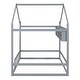 preview thumbnail 16 of 15, Kids and Baby Full Size House Bed with Fence and Roof with Storage Shelf