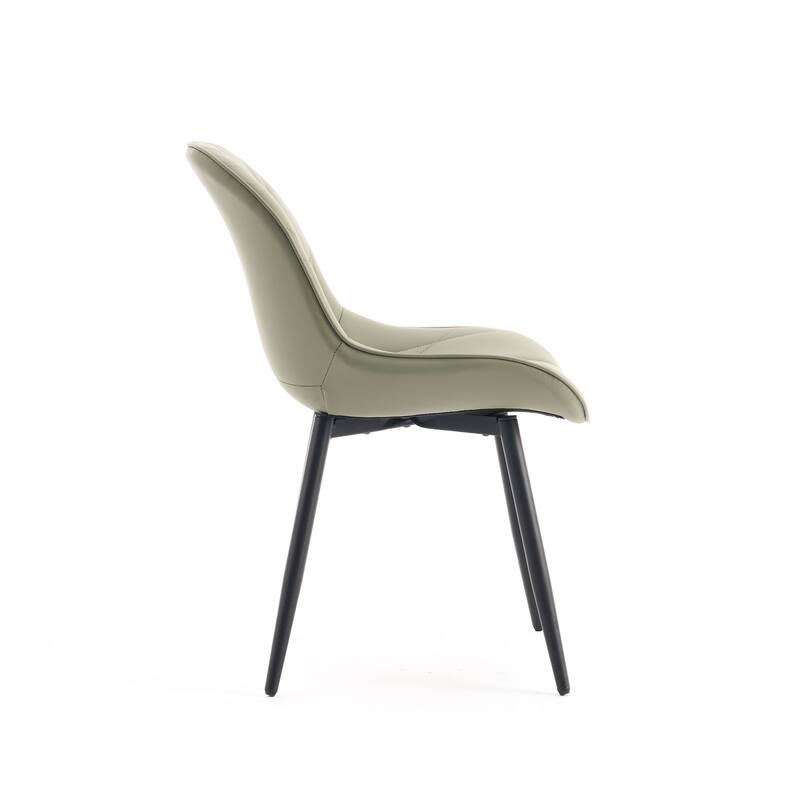 Modern Dining Chairs Set of 2 with Curved Backrest