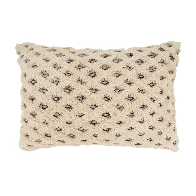 Diamond Elegance Tufted Diamond Throw Pillow - 16"x24" - Cover Only