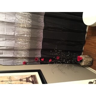 Lush Decor Night Sky Black Grey Shower Curtain Free