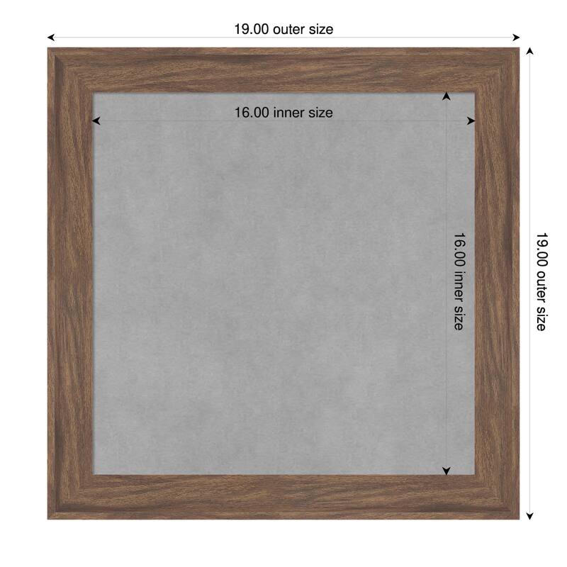 Amanti Art Pia Medium Brown Narrow Framed - 19 x 19 in