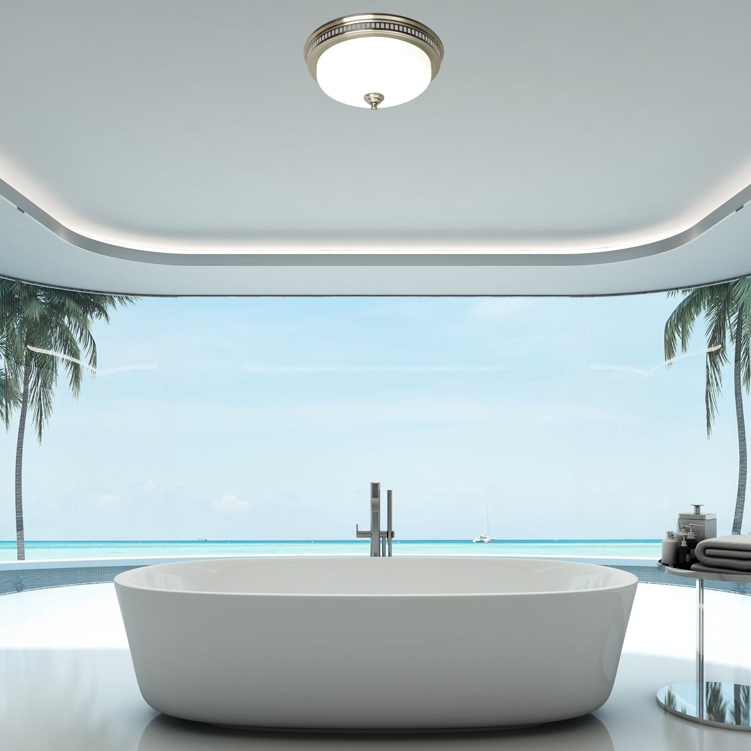 110 CFM Ceiling Exhaust Bathroom Fan with Light and Nightlight - On Sale -  Bed Bath u0026 Beyond - 32745799