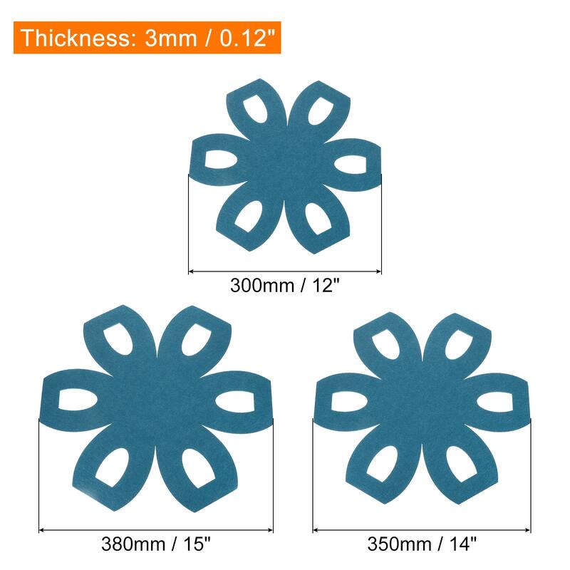 3 Size Pot and Pan Protectors, Anti-Slip Cookware Protector with Hole - Blue - 12Pcs
