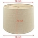 preview thumbnail 6 of 16, Mestar Hardback Drum Lampshade (Spider) 12x14x10 - Oatmeal