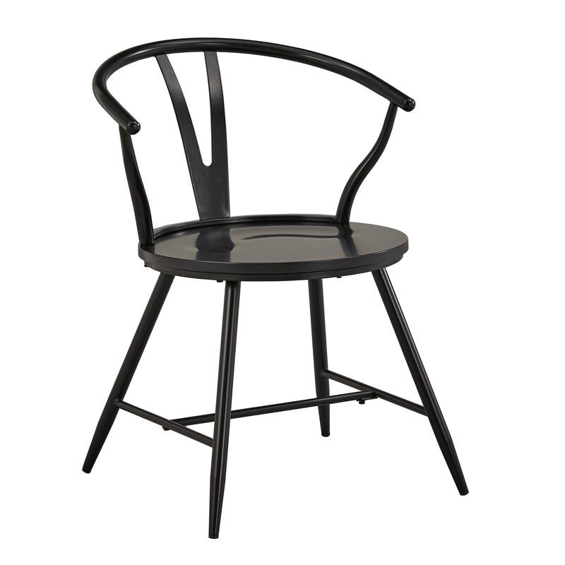 Truman Metal Side Chair with Wood Seat (Set of 2) by iNSPIRE Q Modern