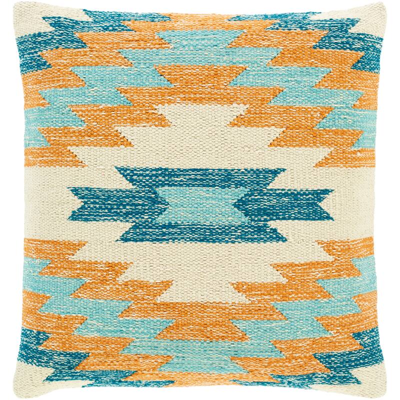 The Curated Nomad Shannon Handwoven Southwestern 18-inch Throw Pillow with Poly or Down Fill