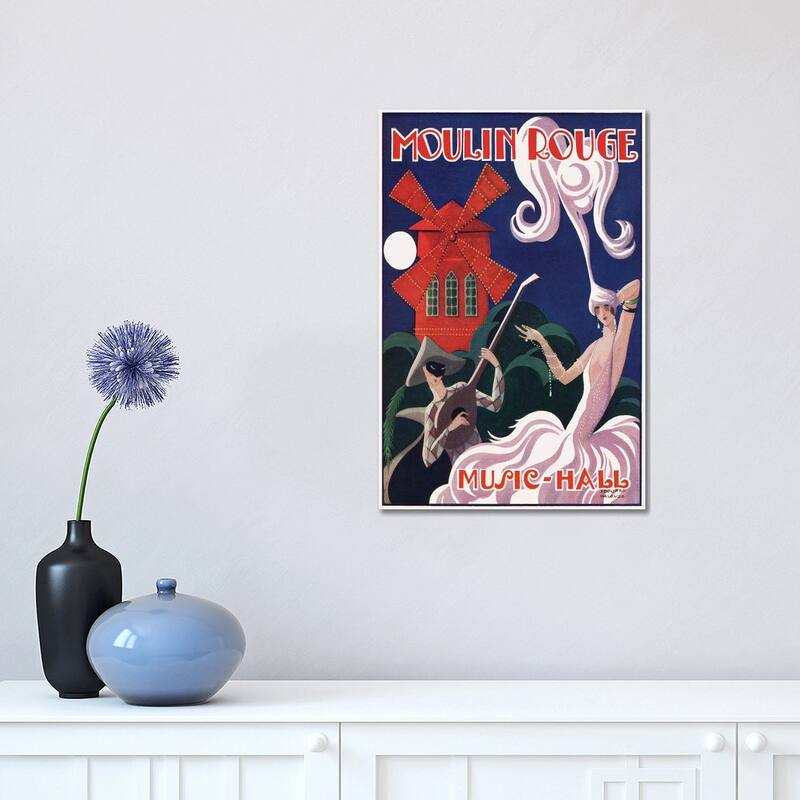 iCanvas "Moulin Rouge Music-Hall Advertisement, 1920s" by Edouard Halouze Canvas Print - 18x12x1.5