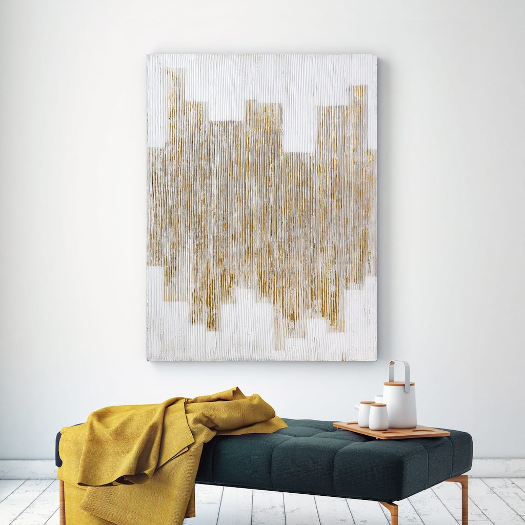 The City Textured Metallic Hand Painted Wall Art by Martin Edwards
