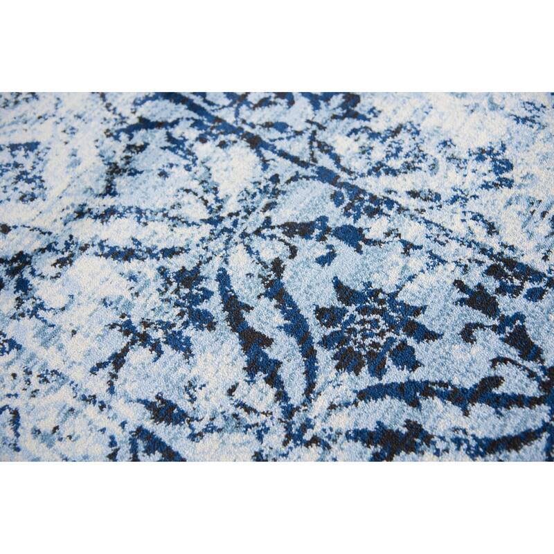 Alora Decor Swagger Ivory, Blue, and Black Persian-style Rug