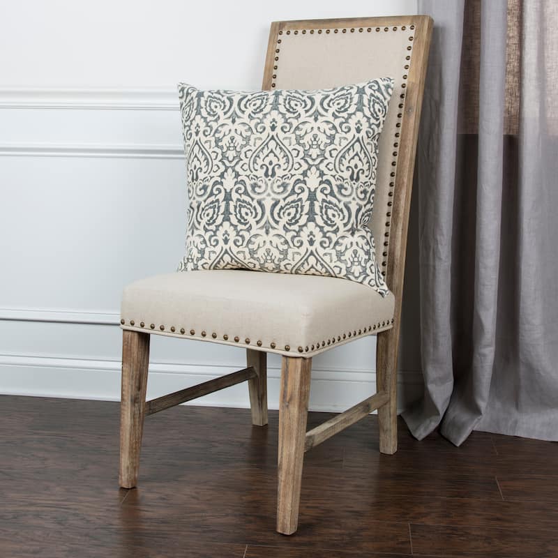 Rizzy Home Cotton Damask Throw Pillow